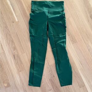 lululemon athletica Ribbed High-Rise Leggings in Emerald Green